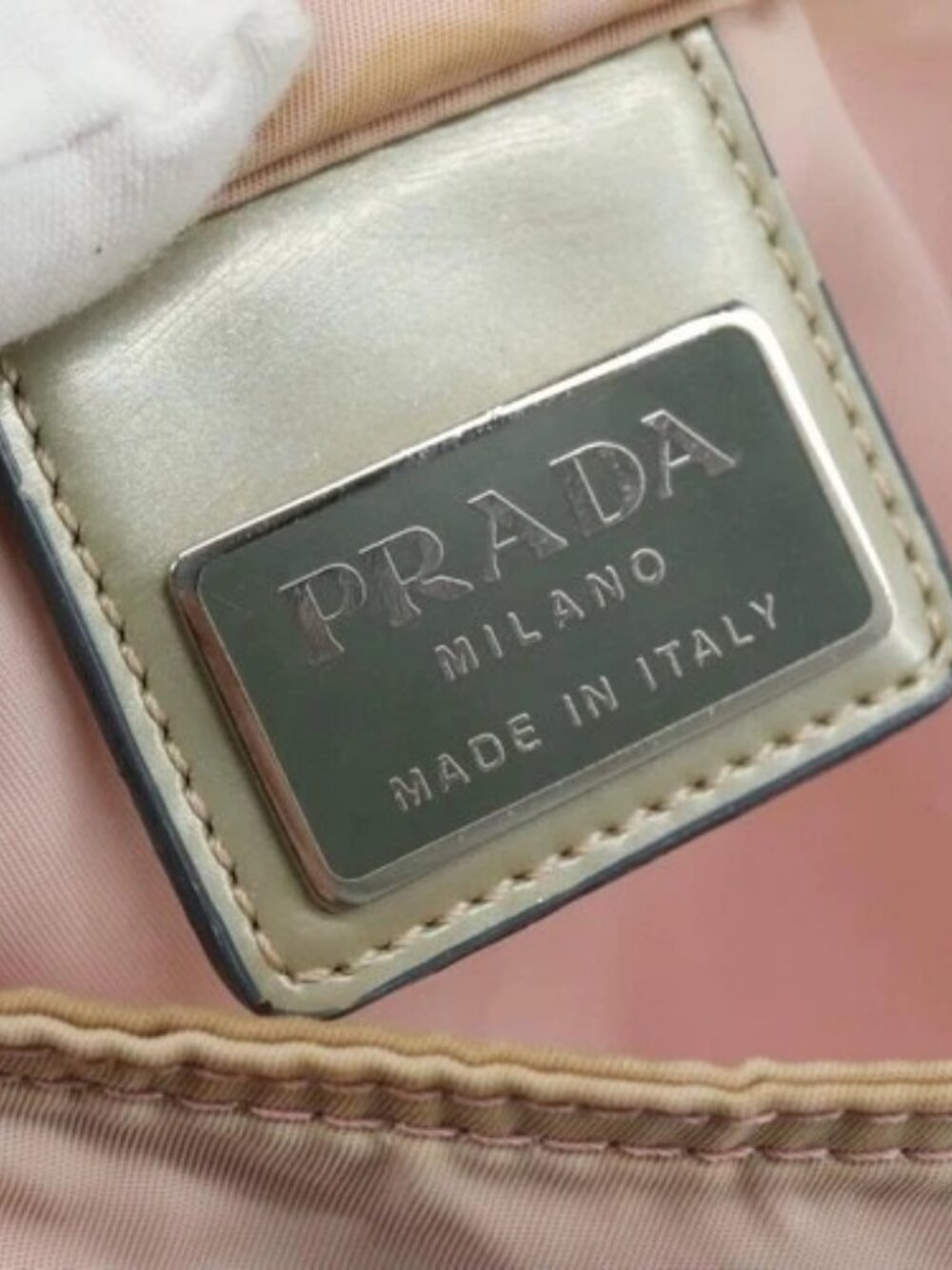 PRADA Shoulder Bag Nylon Pink Silver Auth ki5274 - Picture 10 of 16